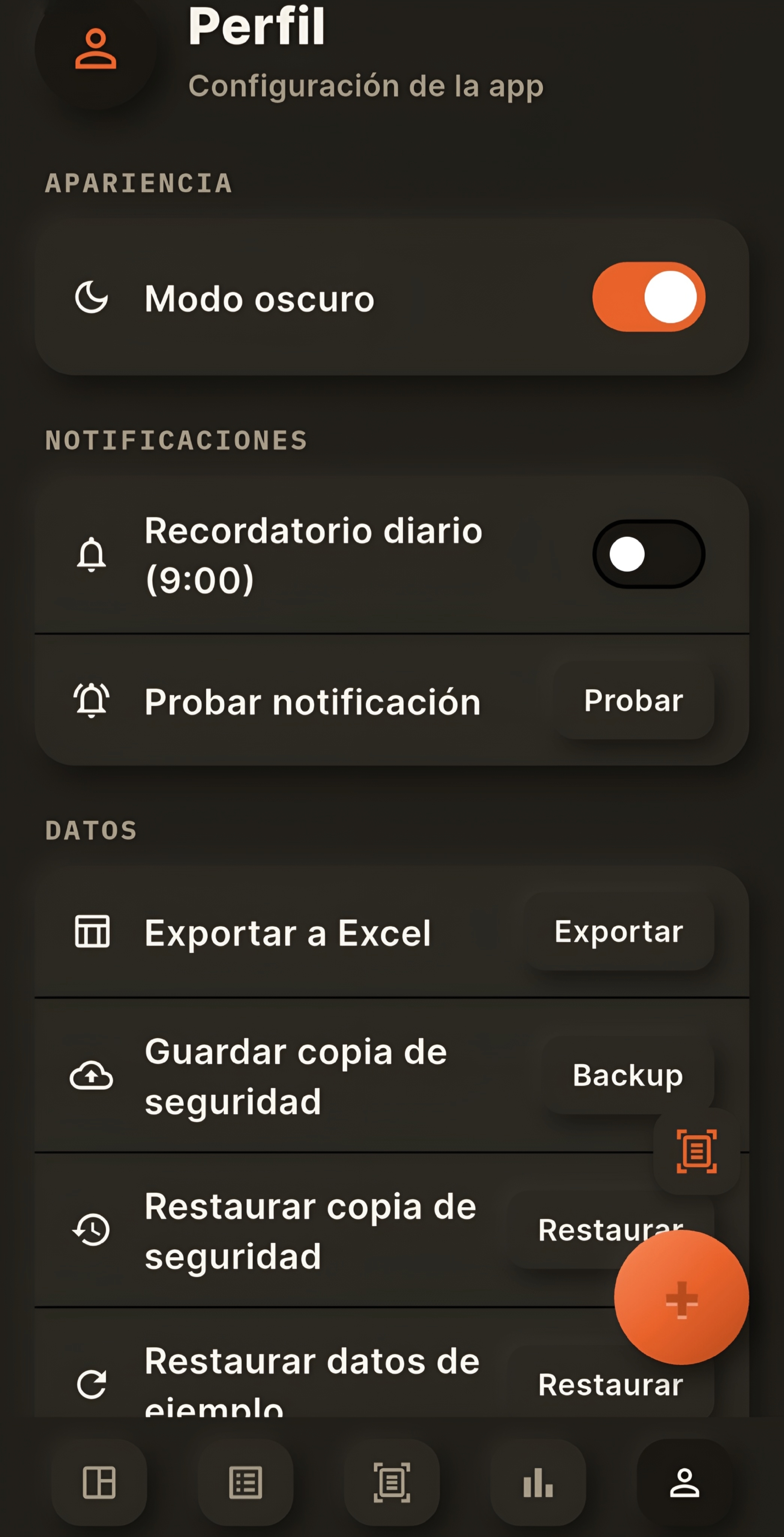 Modo oscuro